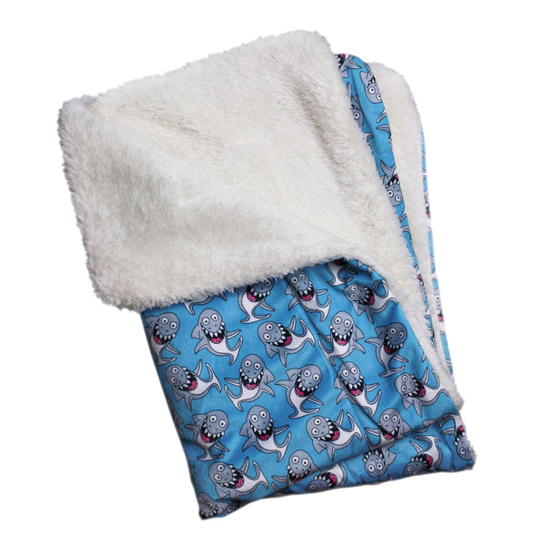 Silly Sharks Ultra-Soft Minky Plush Pet Blanket