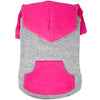Color-Block Hoodie - Pink on Gray