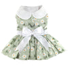 Dog Harness Dress & Leash Set – Mint Green Daisy