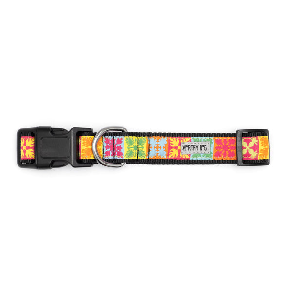 Hawaiian Patchwork Walk Set – Collar & Leash