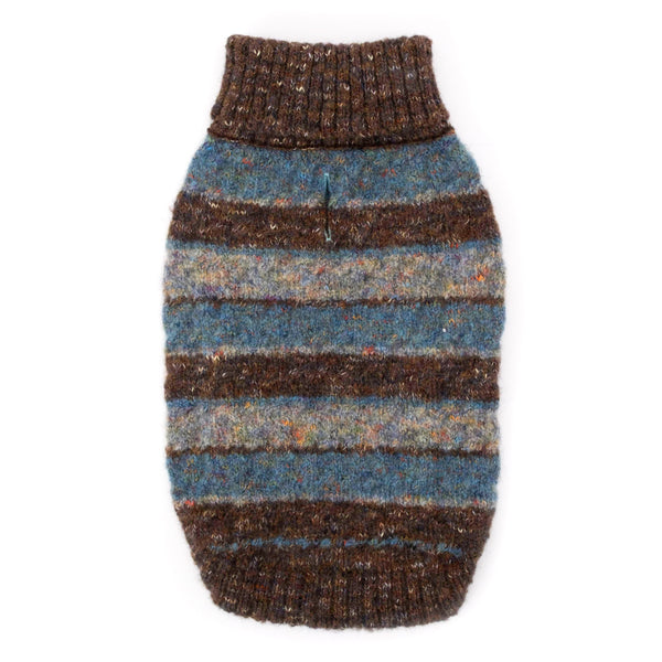 Tweed Stripe Turtleneck Sweater
