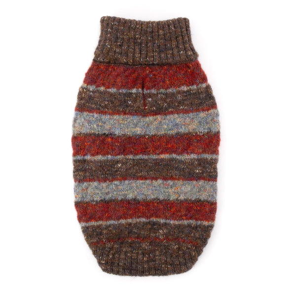 Tweed Stripe Turtleneck Sweater