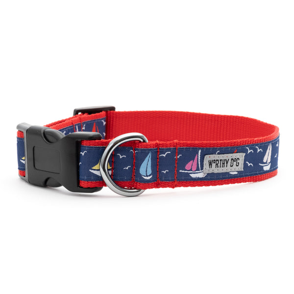 Sailboats Walk Set – Collar & Leash