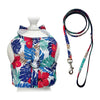 Hawaiian Dog Harness Set – Vest or Dress Style with Matching Leash