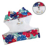 Hawaiian Dog Harness Set – Vest or Dress Style with Matching Leash