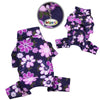 Floral Fleece Dog Pajamas – Warm Turtleneck Bodysuit