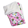 Bumblebee & Flowers Ultra-Soft Minky Plush Pet Blanket