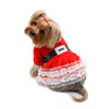Lace Ruffle Christmas Dog Dress with Puffy Sleeves