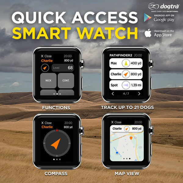 Dogtra PATHFINDER2 GPS Dog Tracking & Training Collar | 9-Mile Range | Up to 21 Dogs