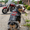 Vintage Motorcycle Dog Jacket – Faux Leather Biker Coat