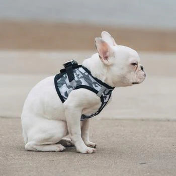 Choke-Free Step-In Dog Harness – Breathable Mesh & Secure Fit (Camo)