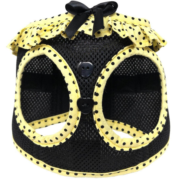 Choke-Free Step-In Dog Harness – Breathable Mesh & Secure Fit (Polka Dot)
