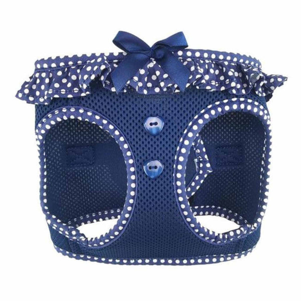 Choke-Free Step-In Dog Harness – Breathable Mesh & Secure Fit (Polka Dot)
