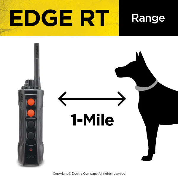 Dogtra EDGE RT Remote Training E-Collar | Up to 3 Dogs | 1 Mile Range