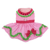 Dog Harness Dress & Leash Set – Watermelon Summer