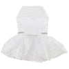 Dog Harness Wedding Dress & Leash Set – White Lace