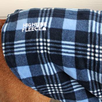 Highline Fleece Dog Coat - Blue Plaid